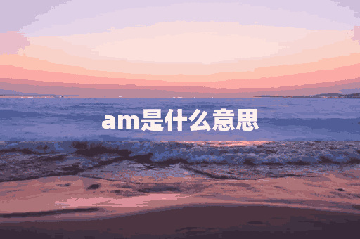 am是什么意思(am是什么意思中文翻译)